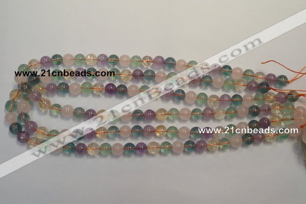 CMQ212 15.5 inches 8mm round multicolor quartz gemstone beads