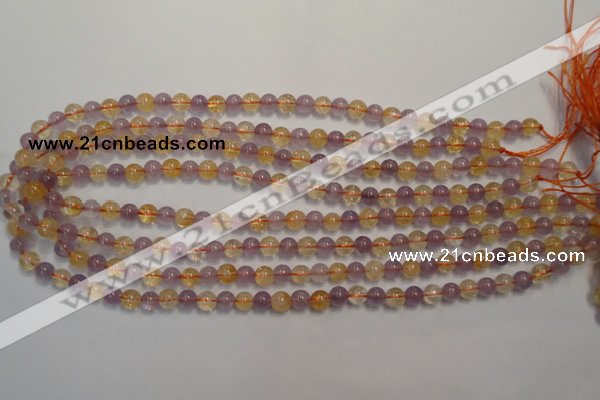 CMQ215 15.5 inches 6mm round multicolor quartz gemstone beads