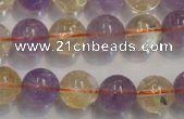 CMQ218 15.5 inches 12mm round multicolor quartz gemstone beads