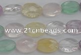 CMQ252 15.5 inches 10*14mm faceted oval multicolor quartz beads