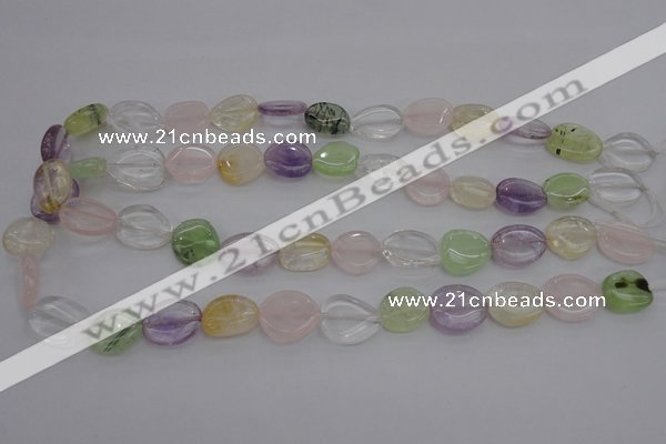 CMQ260 15.5 inches 12*14mm -14*16mm freeform multicolor quartz beads