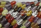 CMQ27 15.5 inches 5*8mm rice multicolor quartz beads wholesale