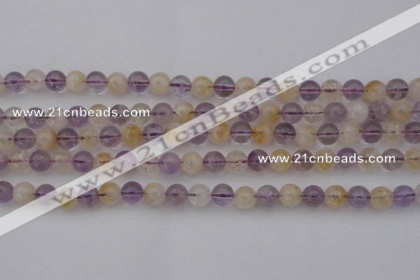 CMQ312 15.5 inches 8mm round citrine & amethyst beads wholesale