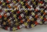 CMQ34 15.5 inches 2.5*4mm faceted rondelle multicolor quartz beads