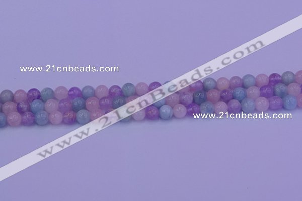 CMQ351 15.5 inches 6mm round mixed quartz beads wholesale