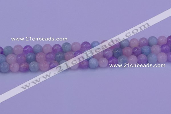 CMQ352 15.5 inches 8mm round mixed quartz beads wholesale