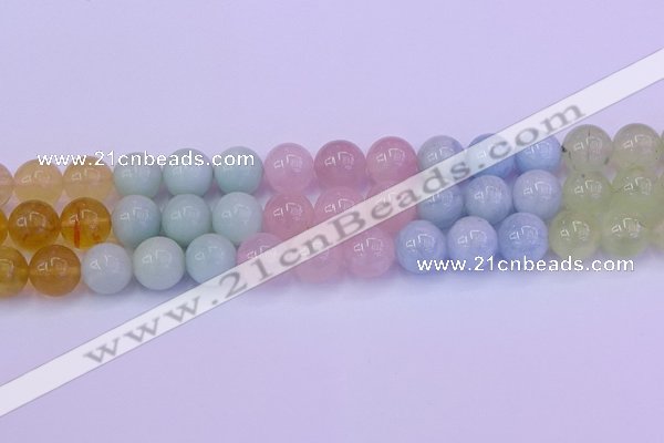 CMQ364 15.5 inches 12mm round rainbow quartz beads wholesale