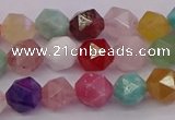 CMQ371 15.5 inches 6mm faceted nuggets mixed gemstone beads