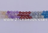 CMQ378 15.5 inches 10mm faceted nuggets mixed quartz beads wholesale