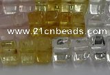 CMQ38 15.5 inches 5*8mm triangle mixed quartz beads wholesale