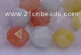 CMQ414 15.5 inches 12mm faceted nuggets mixed jade beads