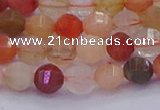 CMQ426 15.5 inches 6mm faceted round natural mixed quartz beads