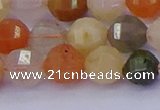 CMQ427 15.5 inches 8mm faceted round natural mixed quartz beads