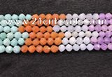 CMQ462 15.5 inches 8mm faceted nuggets mixed quartz beads