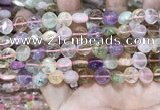CMQ500 15.5 inches 10mm flat round colorfull quartz beads wholesale