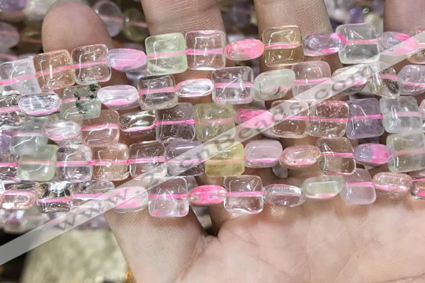 CMQ503 15.5 inches 8*8mm square colorfull quartz beads wholesale