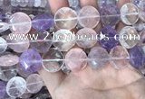 CMQ526 15.5 inches 18mm faceted coin colorfull quartz beads
