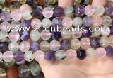 CMQ538 15.5 inches 10mm faceted round colorfull quartz beads