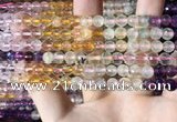 CMQ542 15.5 inches 6mm faceted round colorfull quartz beads