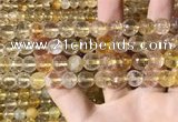 CMQ562 15.5 inches 10mm faceted round citrine gemstone beads