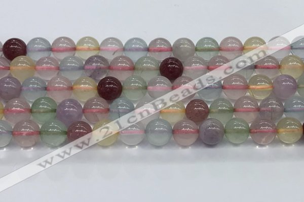 CMQ572 15.5 inches 10mm round mixed quartz beads wholesale