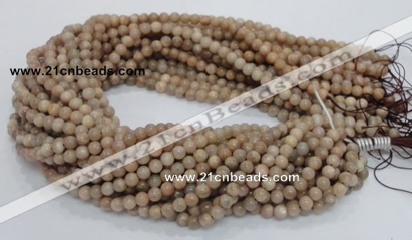 CMS02 15.5 inches 6mm round moonstone gemstone beads wholesale