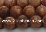 CMS1015 15.5 inches 12mm faceted round AA grade moonstone beads