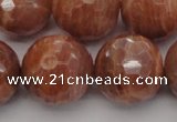 CMS1018 15.5 inches 18mm faceted round AA grade moonstone beads