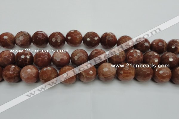 CMS1019 15.5 inches 20mm faceted round AA grade moonstone beads