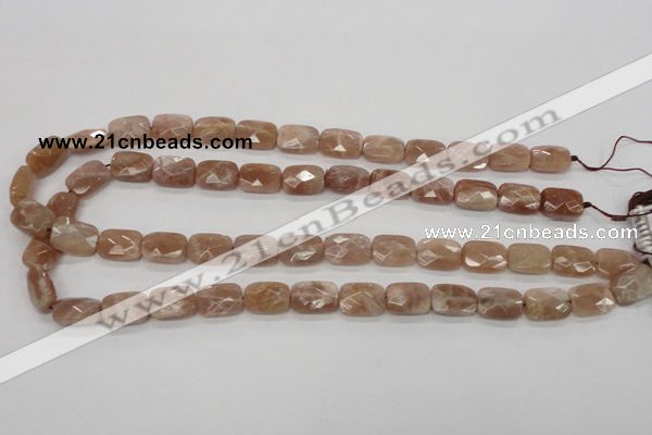 CMS103 15.5 inches 10*14mm faceted rectangle moonstone gemstone beads