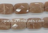 CMS104 15.5 inches 13*18mm faceted rectangle moonstone gemstone beads