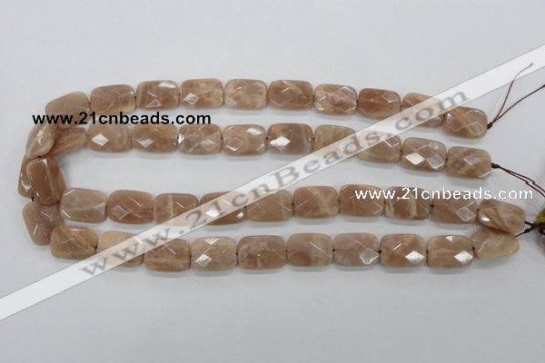 CMS104 15.5 inches 13*18mm faceted rectangle moonstone gemstone beads