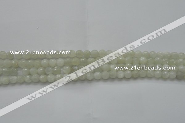 CMS1041 15.5 inches 6mm faceted round A grade white moonstone beads