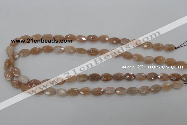 CMS107 15.5 inches 8*12mm faceted oval moonstone gemstone beads