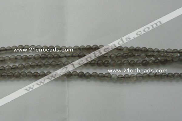 CMS1070 15.5 inches 4mm round grey moonstone beads wholesale