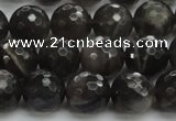 CMS1077 15.5 inches 10mm faceted round grey moonstone beads wholesale