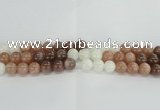 CMS1084 15.5 inches 12mm round mixed moonstone beads wholesale