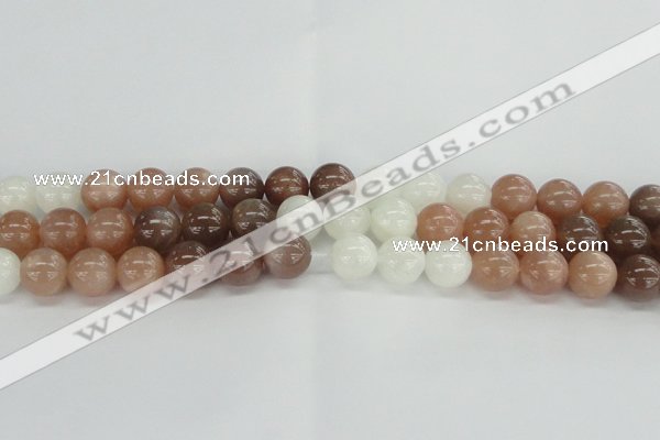 CMS1084 15.5 inches 12mm round mixed moonstone beads wholesale