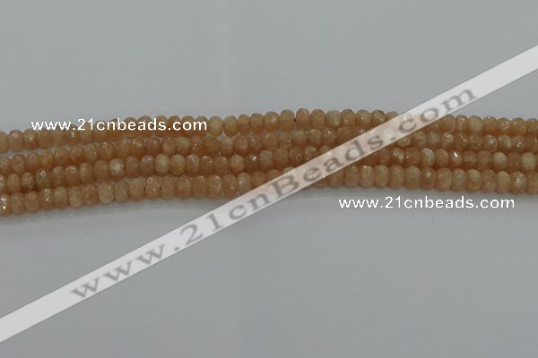 CMS1090 15.5 inches 4*6mm faceted rondelle moonstone beads