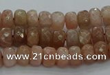 CMS1091 15.5 inches 5*8mm faceted rondelle moonstone beads