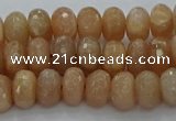 CMS1092 15.5 inches 6*10mm faceted rondelle moonstone beads