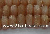 CMS1093 15.5 inches 7*12mm faceted rondelle moonstone beads