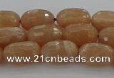 CMS1098 15.5 inches 8*12mm faceted rice moonstone gemstone beads