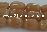 CMS1099 15.5 inches 10*14mm faceted rice moonstone gemstone beads