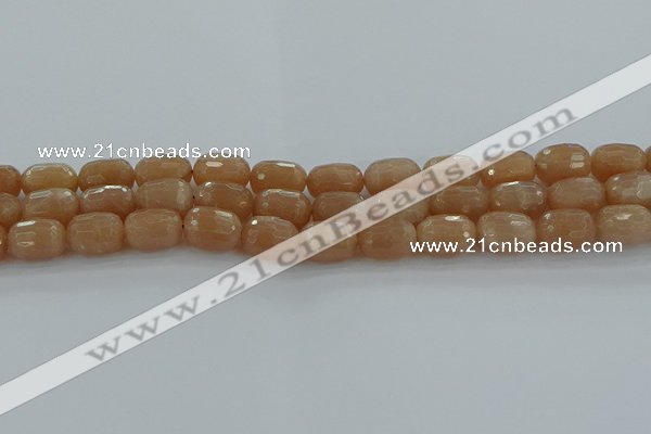 CMS1099 15.5 inches 10*14mm faceted rice moonstone gemstone beads