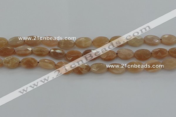 CMS1105 15.5 inches 10*14mm faceted oval moonstone gemstone beads