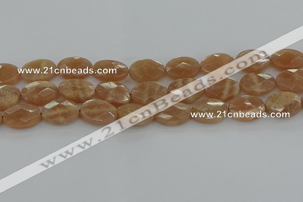 CMS1107 15.5 inches 13*18mm faceted oval moonstone gemstone beads