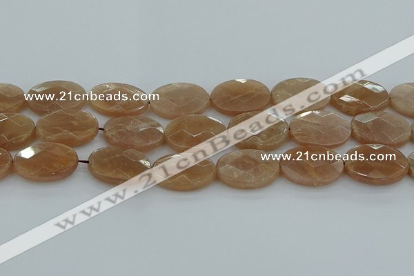 CMS1109 15.5 inches 18*25mm faceted oval moonstone gemstone beads