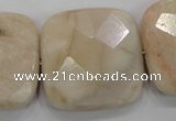 CMS112 15.5 inches 30*30mm faceted square moonstone gemstone beads