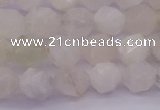 CMS1154 15.5 inches 8mm faceted nuggets white moonstone beads